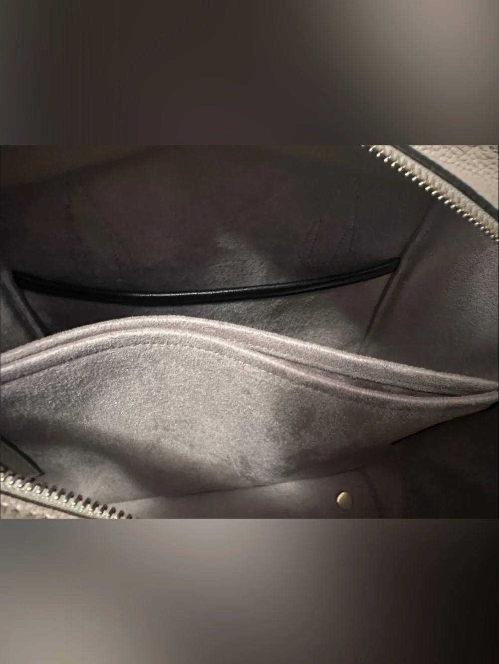 kate spade Two-Tone Pebbled Leather Tote in Dusty Rose and Black